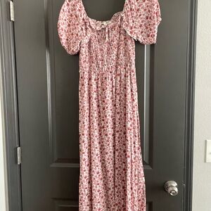 Floral Puff Sleeve Maxi Dress
